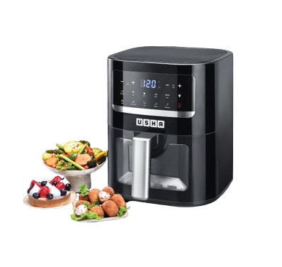 Usha Smart Air Fryer with digital control and non-stick basket