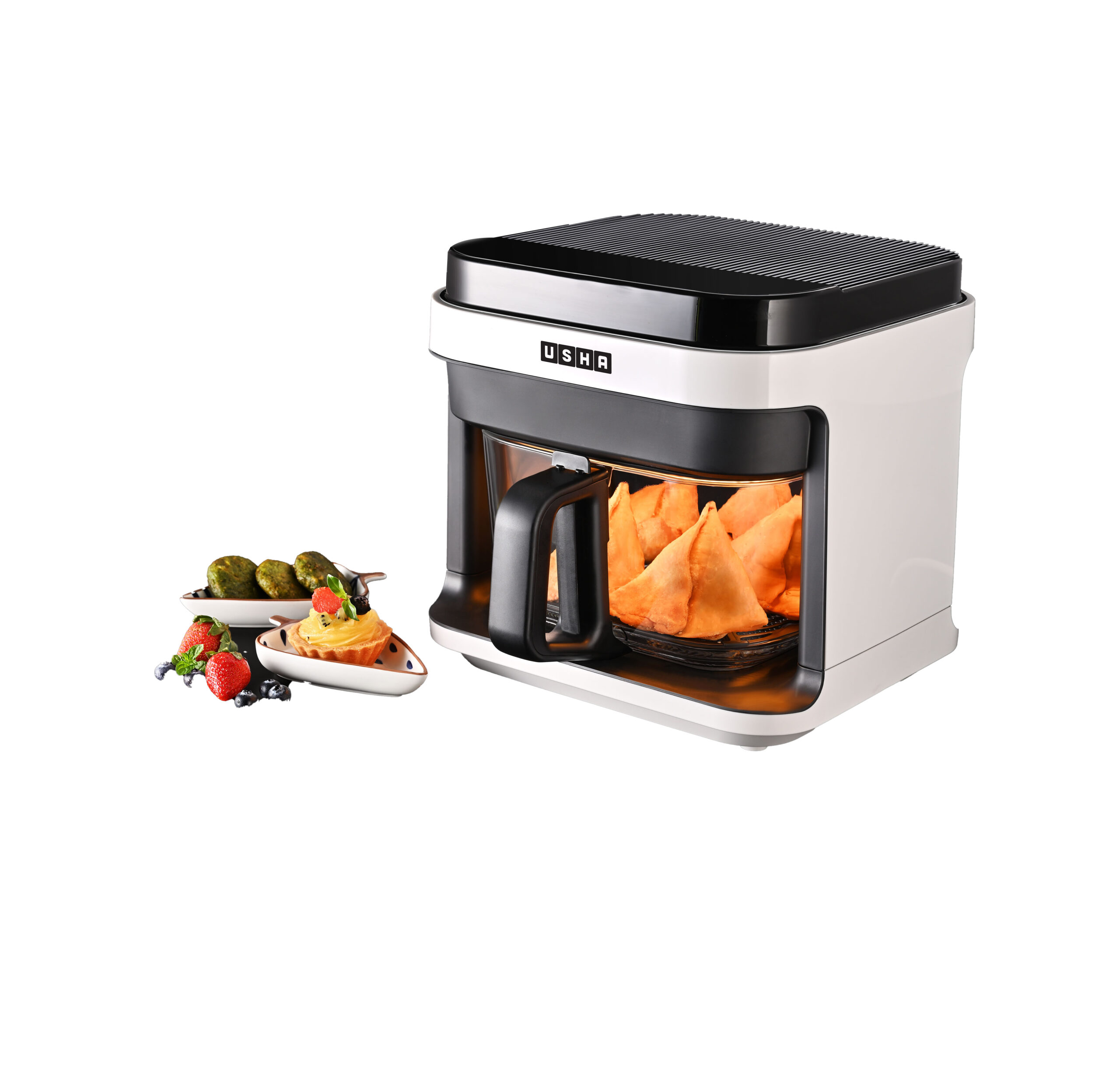 Usha Air Fryer 5.5L with digital control panel and large basket