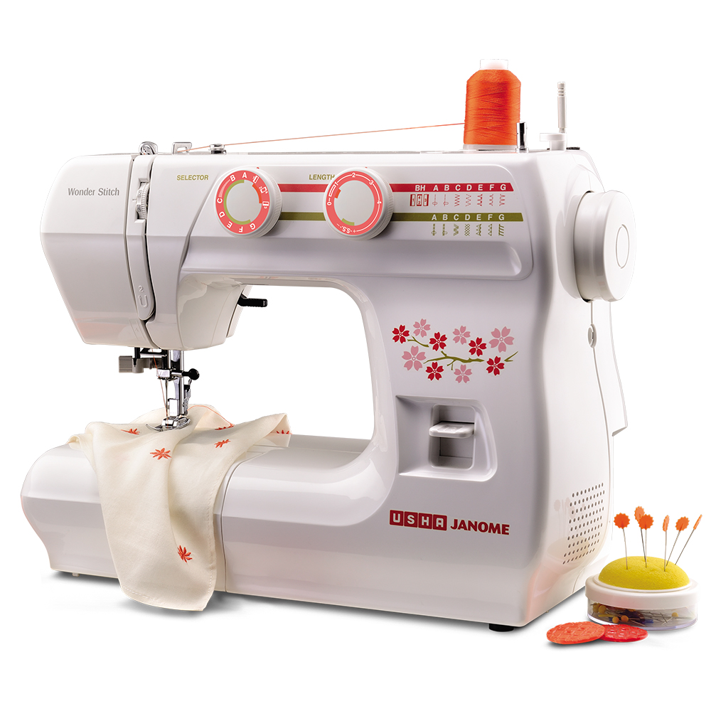 Usha Wonder Stitch Sewing Machine with multiple stitch patterns and modern features