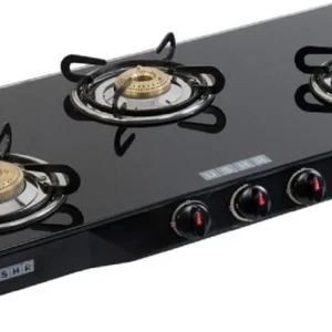 Usha Glass Top Cooktop with high-efficiency brass burners
