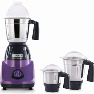 Usha Maxiquick Mixer Grinder 500W with three stainless steel jars